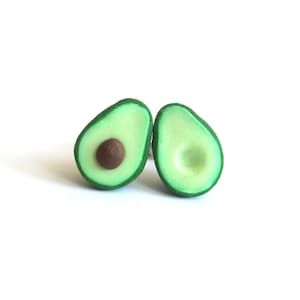 Weihnachtsgeschenke, Essen Schmuck, Avocado Ohrringe, Avocado Schmuck, Freundschaft Schmuck, BFF Geschenke, Ohrstecker, Essen Ohrringe Vegan Geschenke