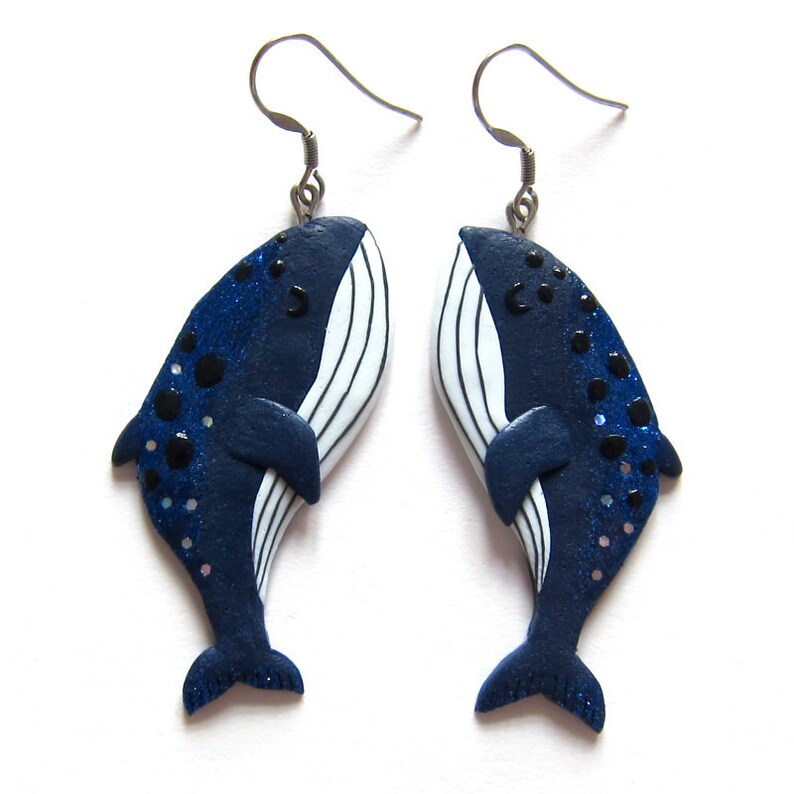 Whale Earrings Whale Jewelry Whale Gift Idea Fish Earrings Etsy