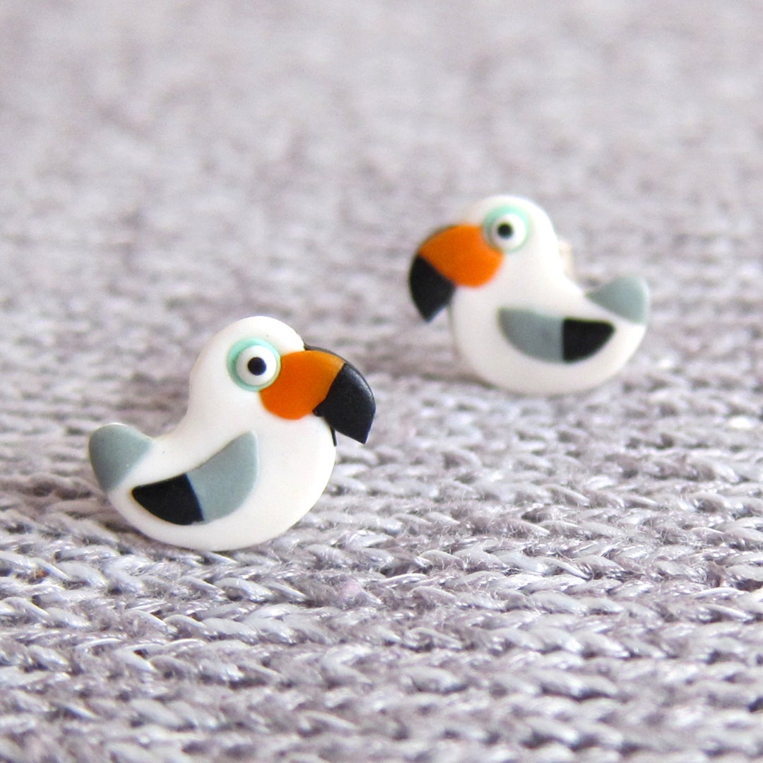 Kids Valentines Gift Funny Seagull Earrings Seagull Jewelry - Etsy