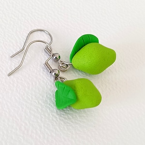 Green Lime Earrings, Fruit Earrings, Green Earrings, Fruit Jewelry, Lime Accessories, Lime Gift, Summer Earrings, Summer Jewelry, Lime Gift