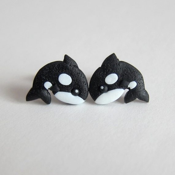 Orca Earrings – Killer Whale Jewelry, Cute Sea Animal Earrings