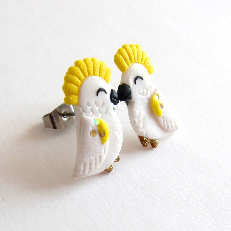 Cockatoo Earrings Cockatoo Jewelry Cockatoos Bird Earrings Etsy Australia