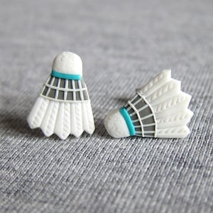 Badminton Shuttlecock Earrings, Badminton Accessories, Sports Girl, Badminton Lover Gift, Badminton Racket, Sports Jewelry, Sports Gifts