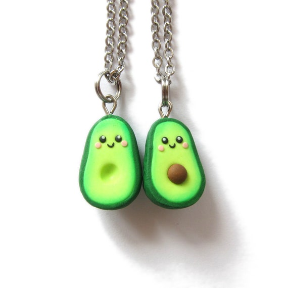 BFF Necklace for 2 Green Avocado Charm Friendship Necklace Best Friend Gift Avocado  Necklace Miniature Food BFF Present Healthy Food Jewelry - Etsy Denmark
