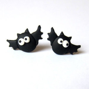 Black Earrings, Animal Earrings, Bat Earrings, Funny Earrings, Fancy Dress, Funny Gift Idea, Girls Earrings Girls Jewelry, Funny Kids  Gifts