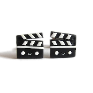 Clap Board Ohrringe, Clap Board Ohrstecker, Film Clapboard Cookie Cutter, Clap Board, Dirigent Cut Theater Kino Ticket Clap Board Photo Booth
