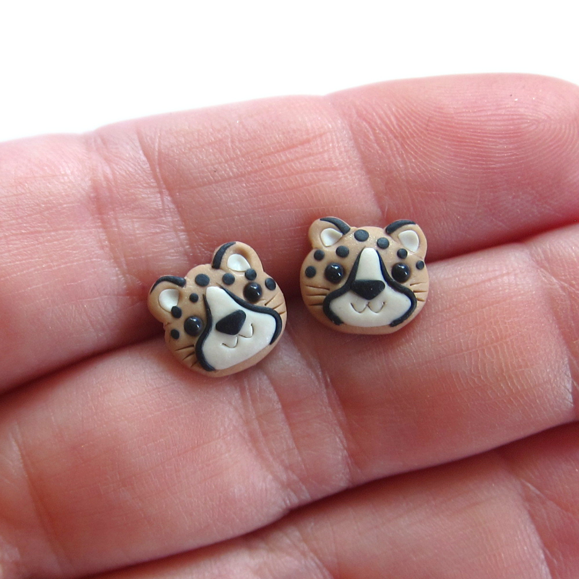Cheetah Earrings Cheetah Jewelry Animal Earrings Animal Etsy