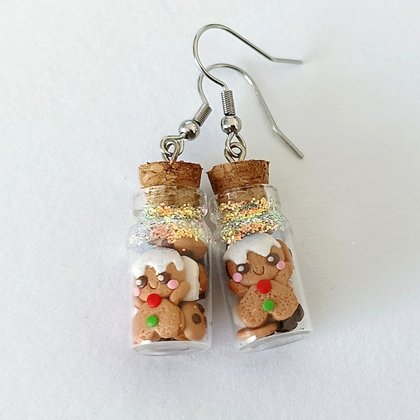 Christmas Earrings, boucles d'oreilles noël, ohrringe weihnachten, weihnachtsohrringe, christmas earrings fo women, omifimo, fimo gifts