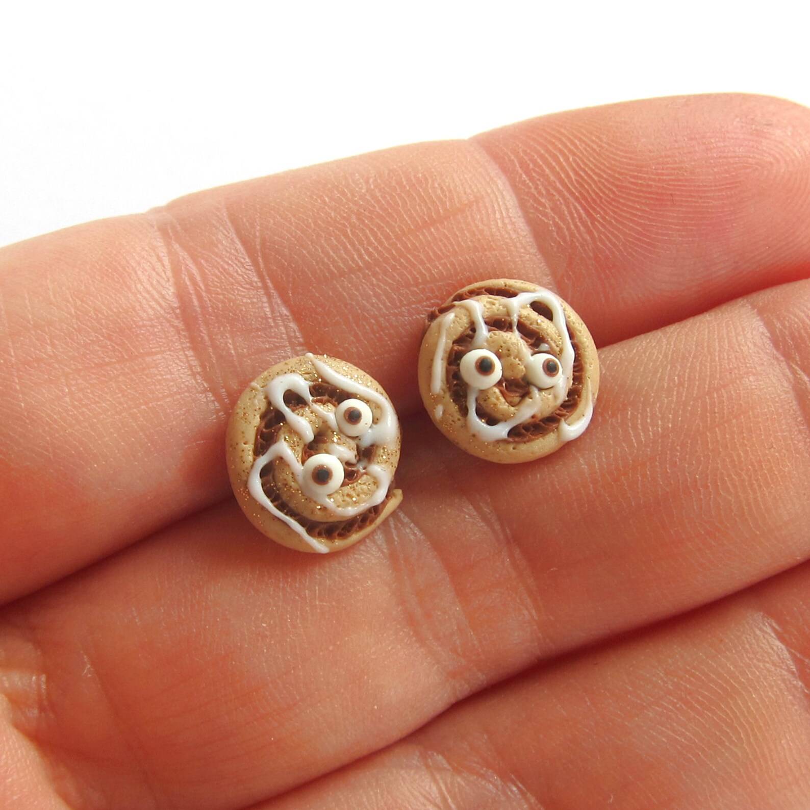 Cinnamon Roll Earrings Cinnamon Rolls Food Earrings Dessert Etsy