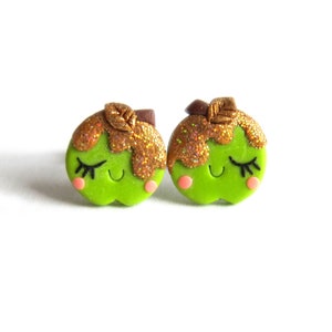 Caramel Apple Earrings, Apple Caramel Earrings, Birthday Apple Caramel Favors For Kids, Apple Caramel For Mothers Day, Apple Caramel Gift