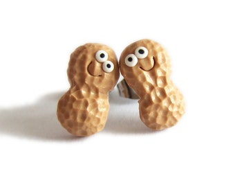 Funny Peanut Earrings, Peanut Jewelry, Peanut Seeds, Peanut Plant, Peanut Charm, Peanut Characters, Peanut Costume, Funny Earrings For Girls