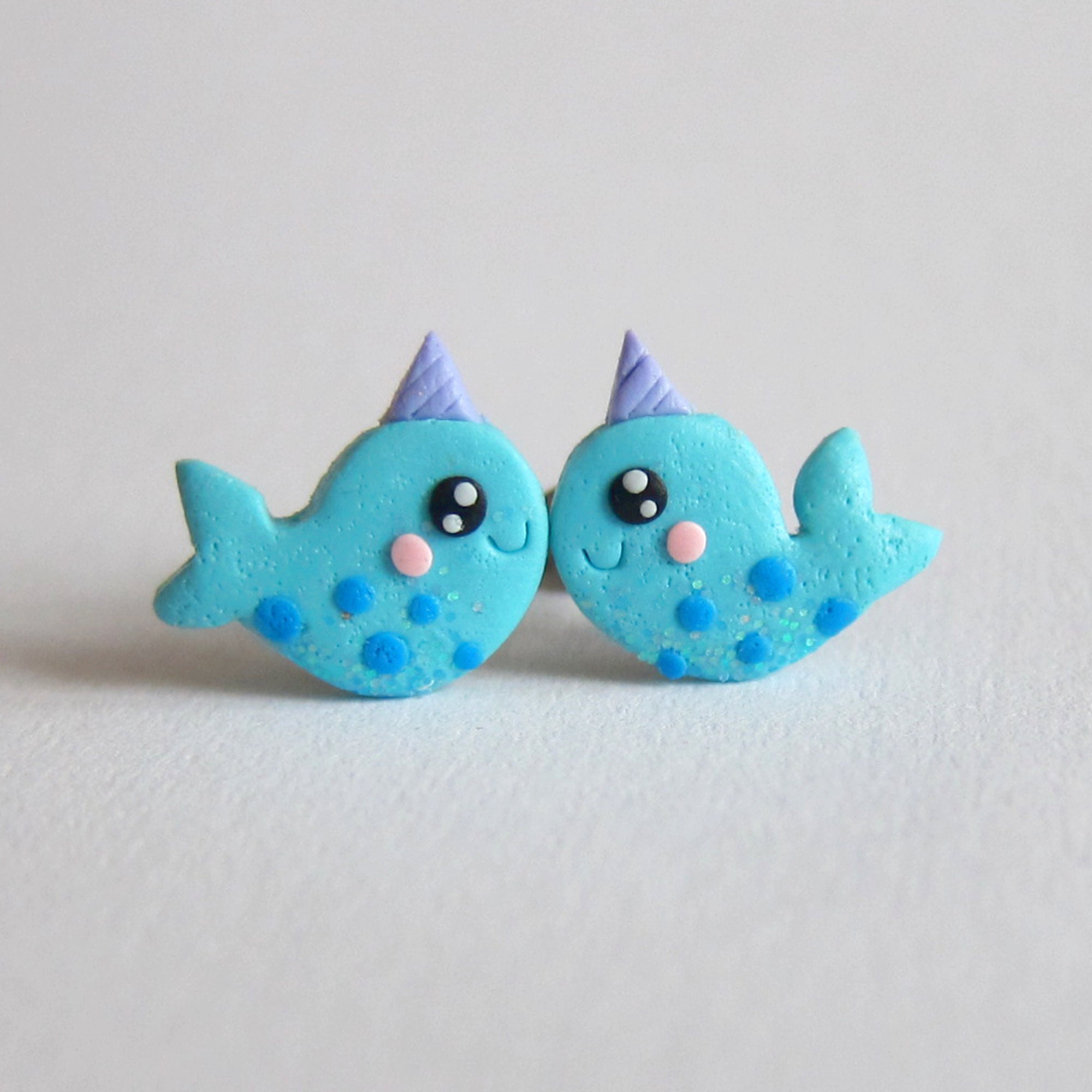 Narwhal Earrings Narwhal Jewelry Unicorn Earrings Polymer - Etsy