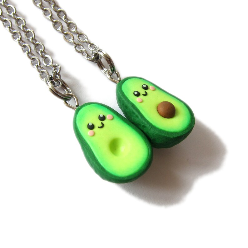 Avocado Necklace Cute Avocado Jewelry Friendship Jewelry Etsy