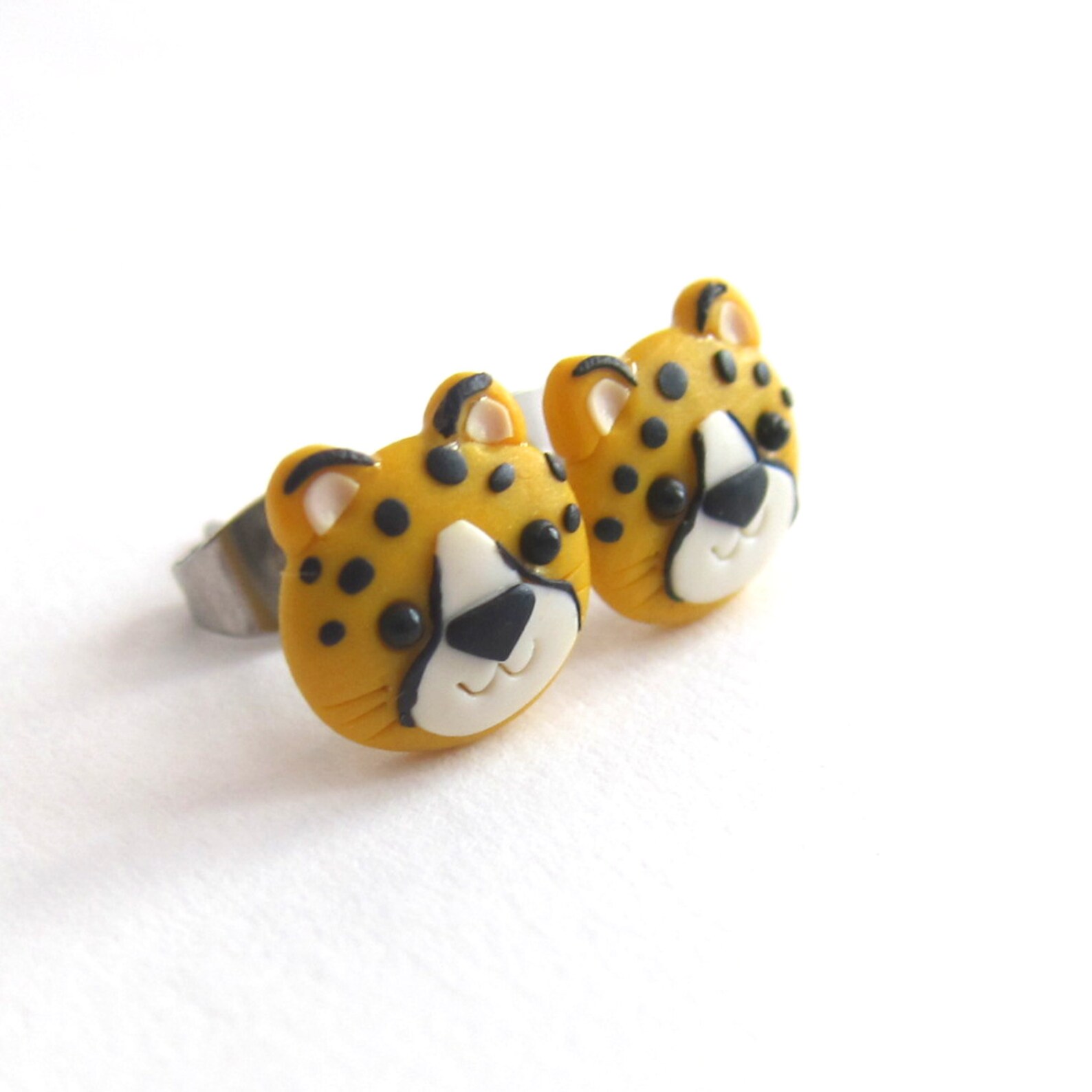 cheetah-earrings-cheetah-jewelry-animal-earrings-animal-etsy