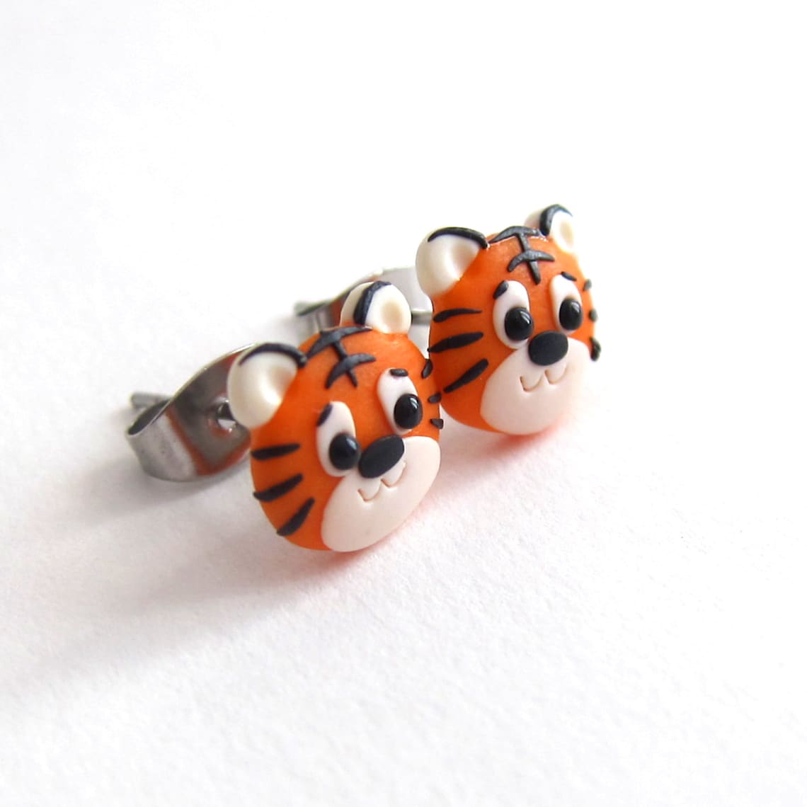Tiger Earrings Tiger Jewelry Animal Earrings Animal Etsy