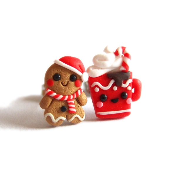 Boucles D'oreilles De Noël, Bijoux De Noël, Idées Cadeaux De Noël, Mug De Noël, Boucles D'oreilles Alimentaires, Bijoux Alimentaires Miniatures, Cadeaux De Noël Pour Enfants