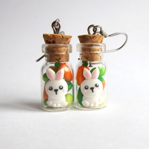 Easter bunny and egg earrings | Cute spring gift for kids & adults