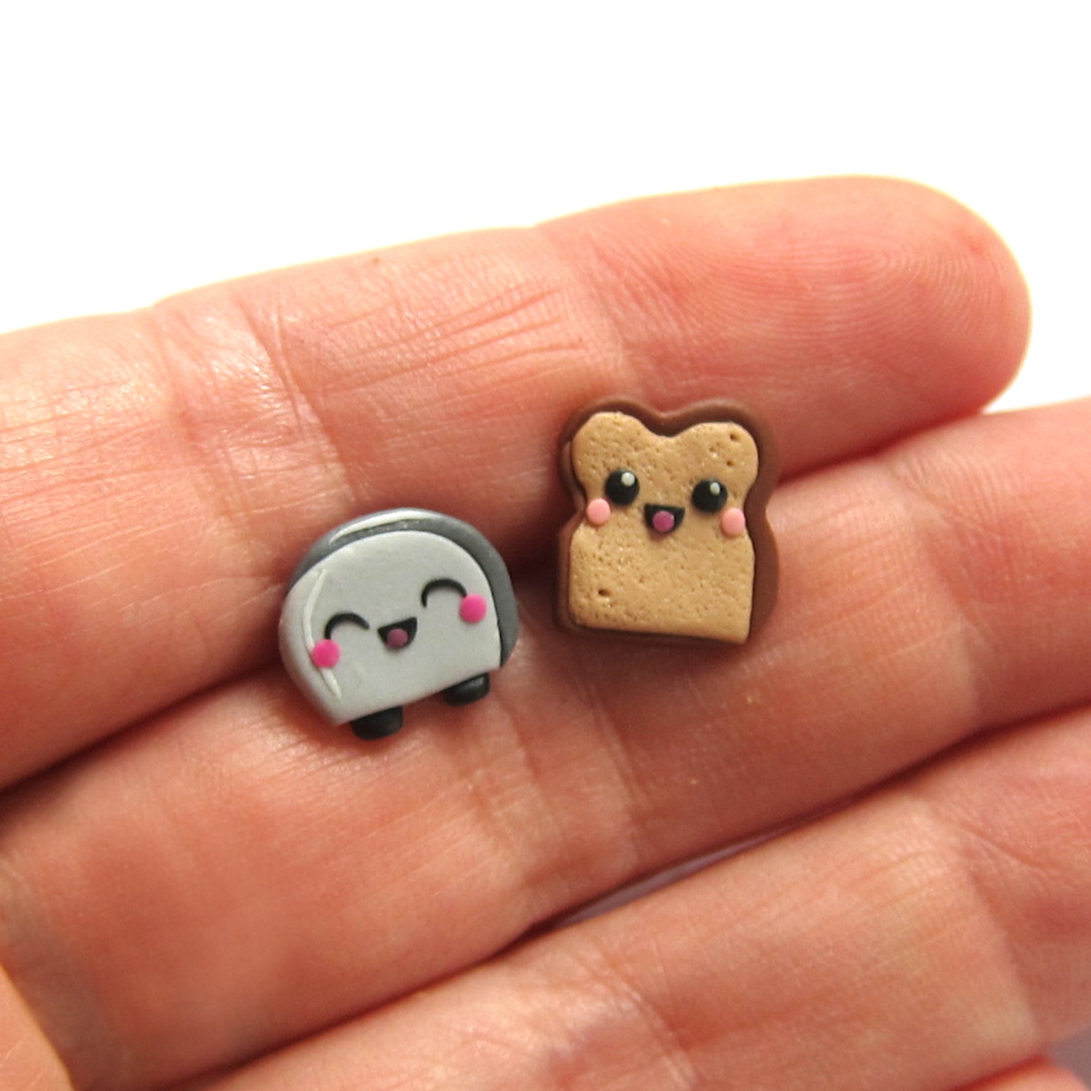 Toaster and Toast Earrings Polymer Clay Earrings Funny Gift Etsy UK
