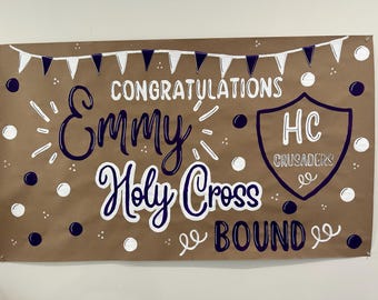 Graduation Banner | Graduation Party | College Bound | Customized Banner | Hand-Painted Banner