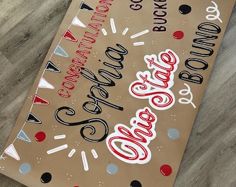 Graduation Banner | Graduation Party | College Bound | Customized Banner | Hand-Painted Banner
