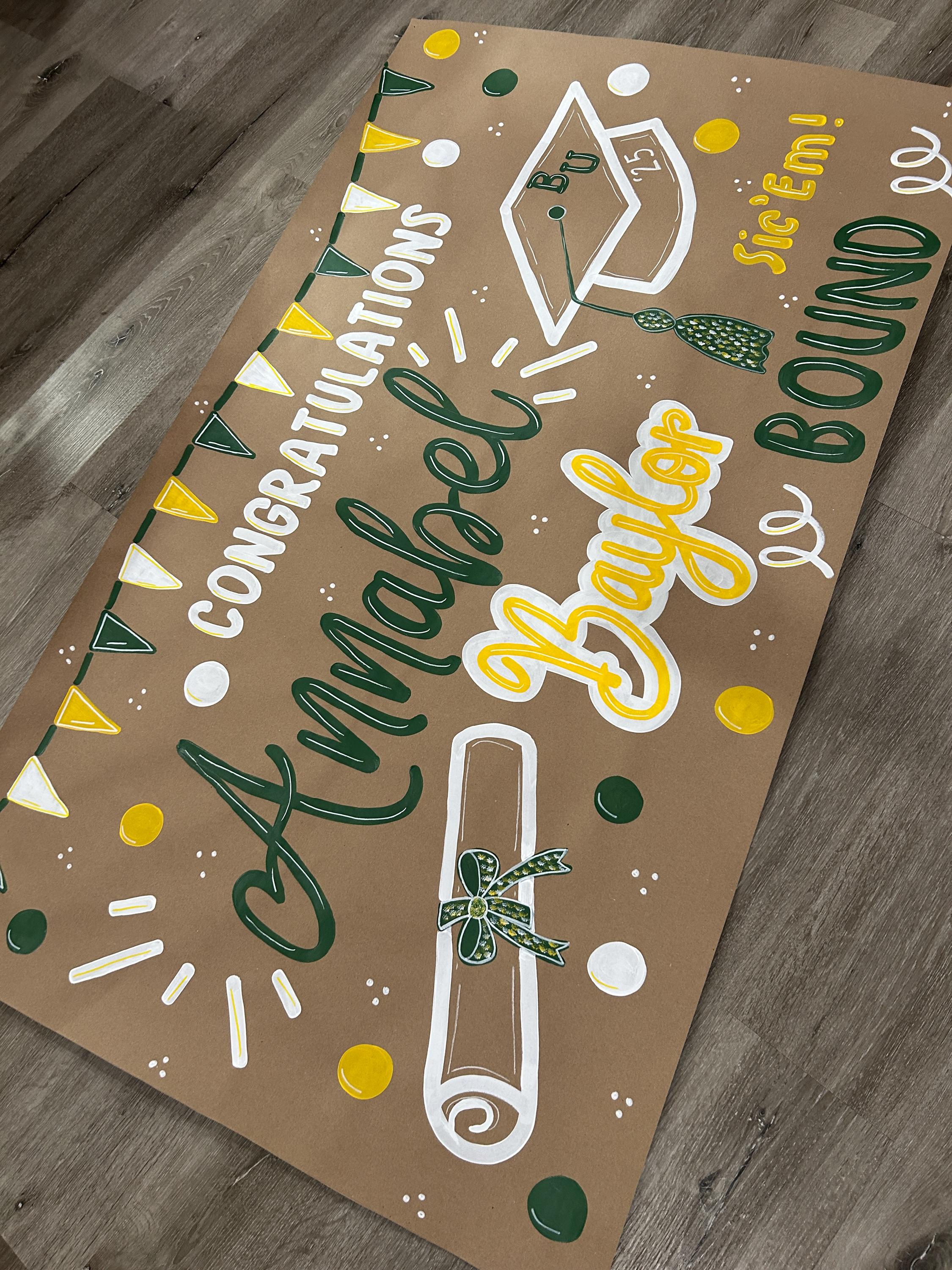 Spring Graduation Banner Graduation Banner | Graduation Party | College Bound | Customized ...