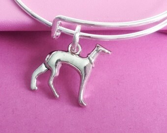wax cotton adjustable personalised gifts dog owner Lurcher greyhound bracelet
