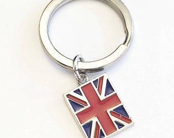 Union Jack Flag Keyring Key Ring UK Britain GB London United Kingdom Souvenir