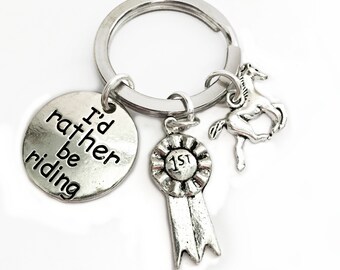 Horse Equestrian Lover Gift Keyring Clip Saccos