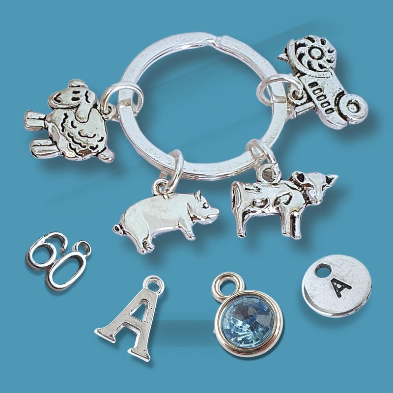 Farm Key Rings Dairy Rings - Etsy UK