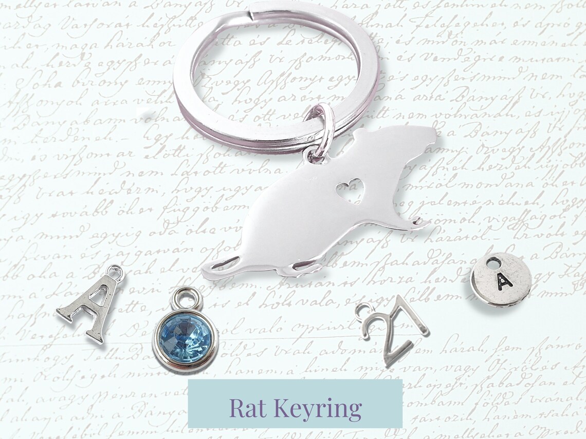 Rat Keyring Personalised Rodent Bag Clip 16th 18th 21st - Etsy UK