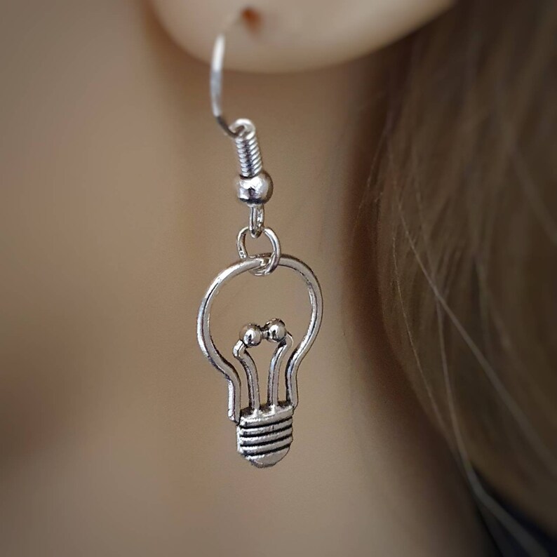 Light Bulb Novelty Earrings Quirky Light Bulb Jewellery Fun Etsy