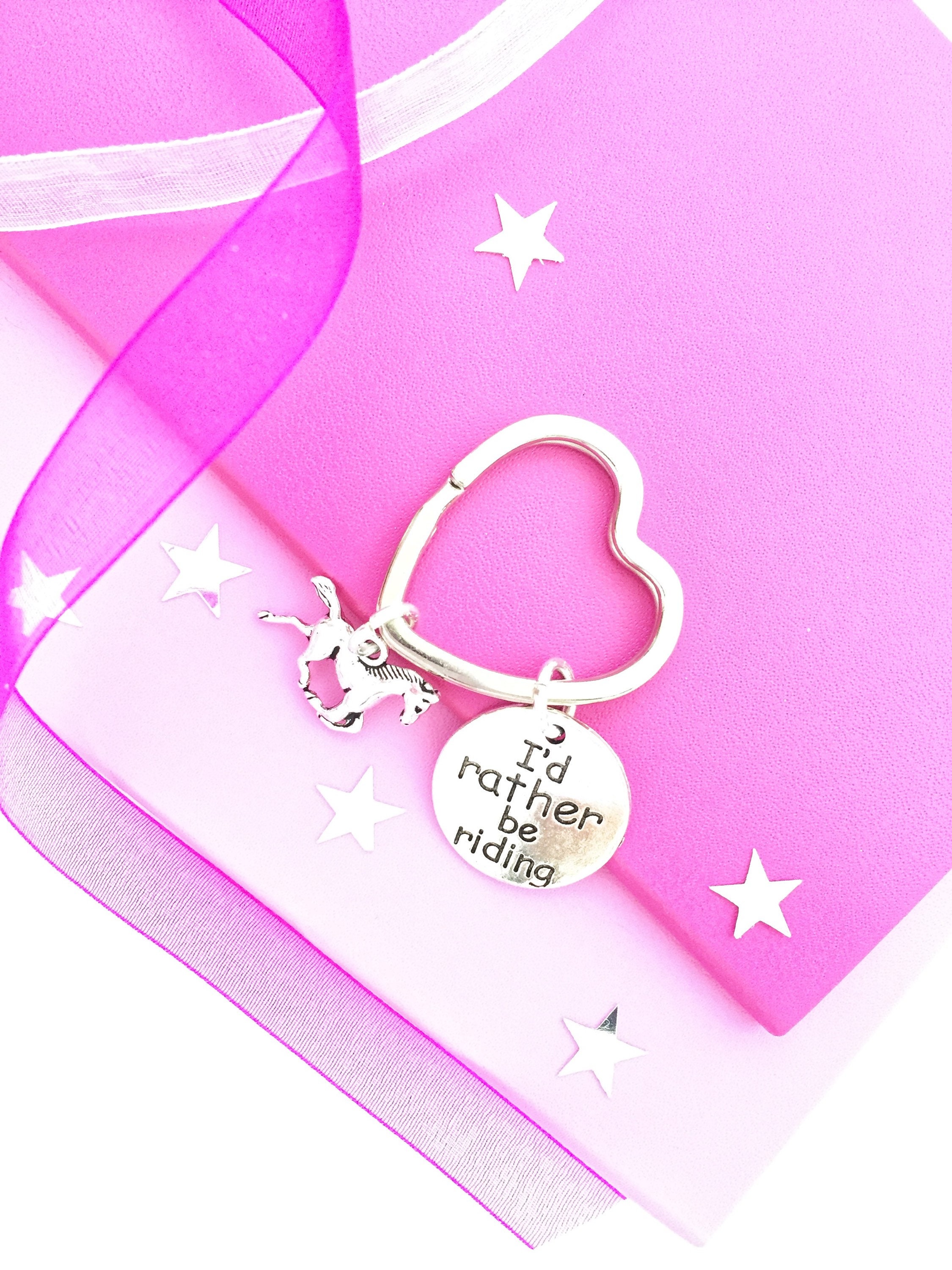 Horse Rider Keyring I'd rather be riding Horse Gift for | Etsy