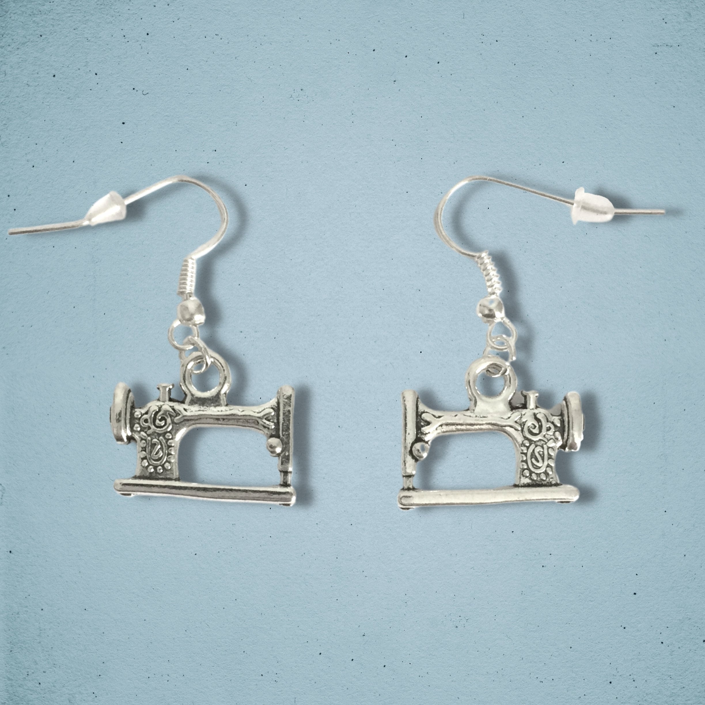 Sewing Machine Earrings Silver Novelty Seamstress Earrings | Etsy