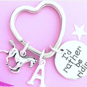 Horse Rider Keyring I'd Rather Be Riding Horse Gift for - Etsy UK