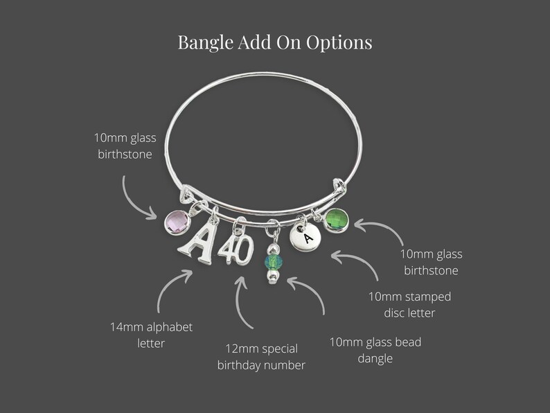 Scottish Thistle Bangle: Silver Plated Scotland Gift, Personalised Charm Bracelet image 9