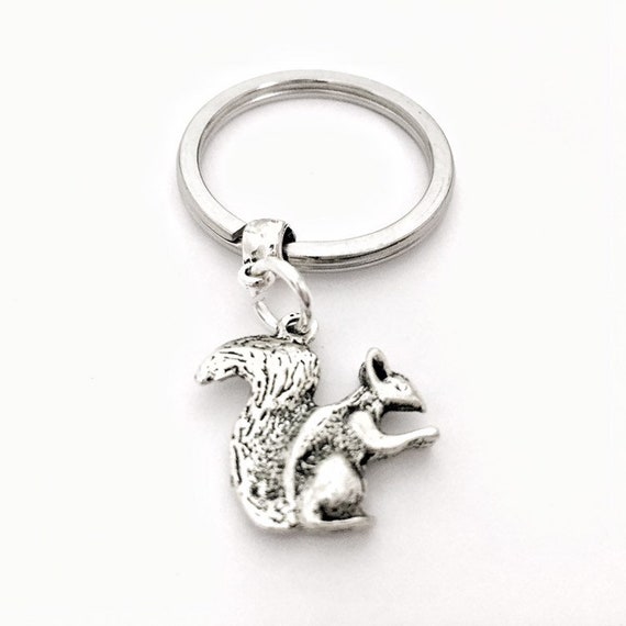 Hedgehog Tibetan Silver Charm Keyring Bag Tag Nature Birthday Gift New