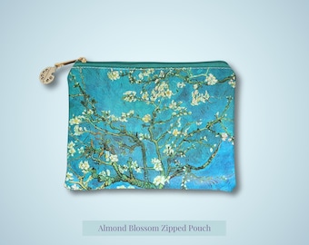 Van Gogh Almond Blossom Print Bag: Artist Palette Charm, Gift Wrapped