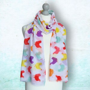 Chickens Scarf In A Box, Personalised Women's Scarf, Ladies Hens Gift, Letterbox 30th 40th 50th Birthday, Mum Grandma Present, Mothers Day image 3