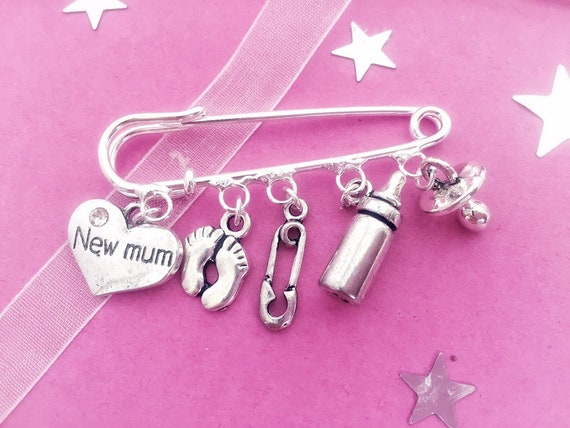 New Mum Dangle Key Ring Christening // Shower Baby Changing Bag Pram Charm