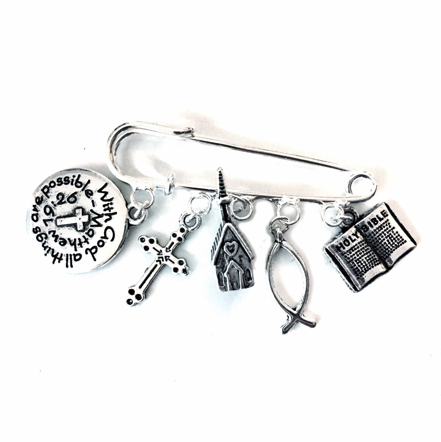 Christian Brooch Religious Brooch Bible Church Bible Etsy
