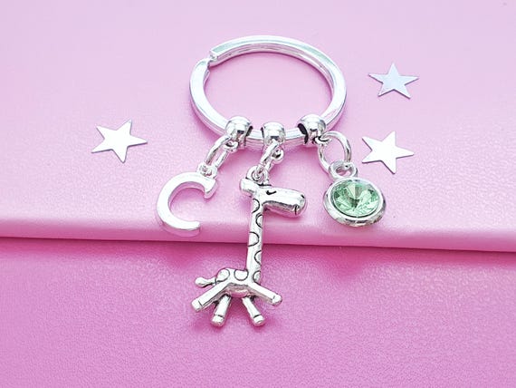Personalised Lilac Charm Keyring - 60th 70th 80th Birthday Gift With Gift Box