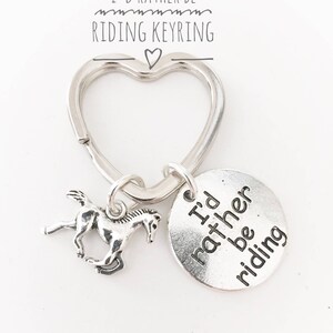 Horse Rider Keyring I'd rather be riding Horse Gift for | Etsy