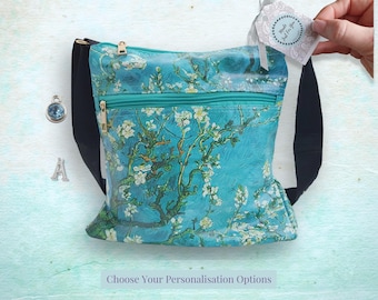 Van Gogh Almond Blossom Crossbody Bag: Customisable Art Lover Present, Artist Gift Idea UK