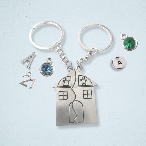 His and Hers New Home Keyrings Housewarming Keychains Moving House Gift couples Keyrings Gift for New Homeowners Newly Weds Gift Etsy Canada