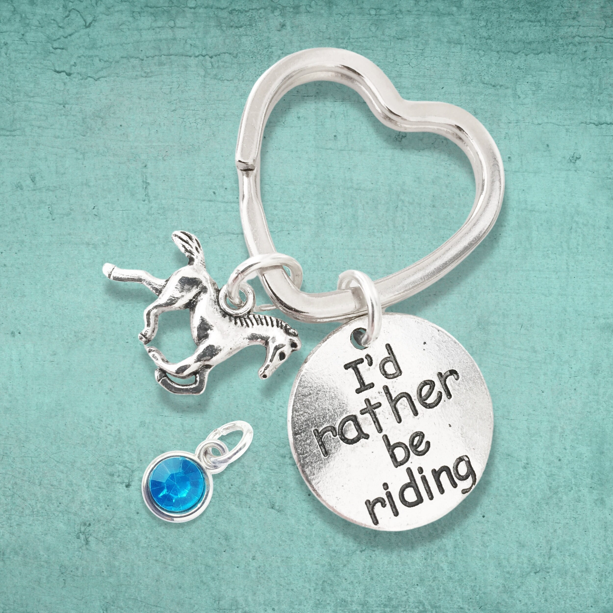 Horse Rider Keyring I'd Rather Be Riding Horse Gift for - Etsy UK