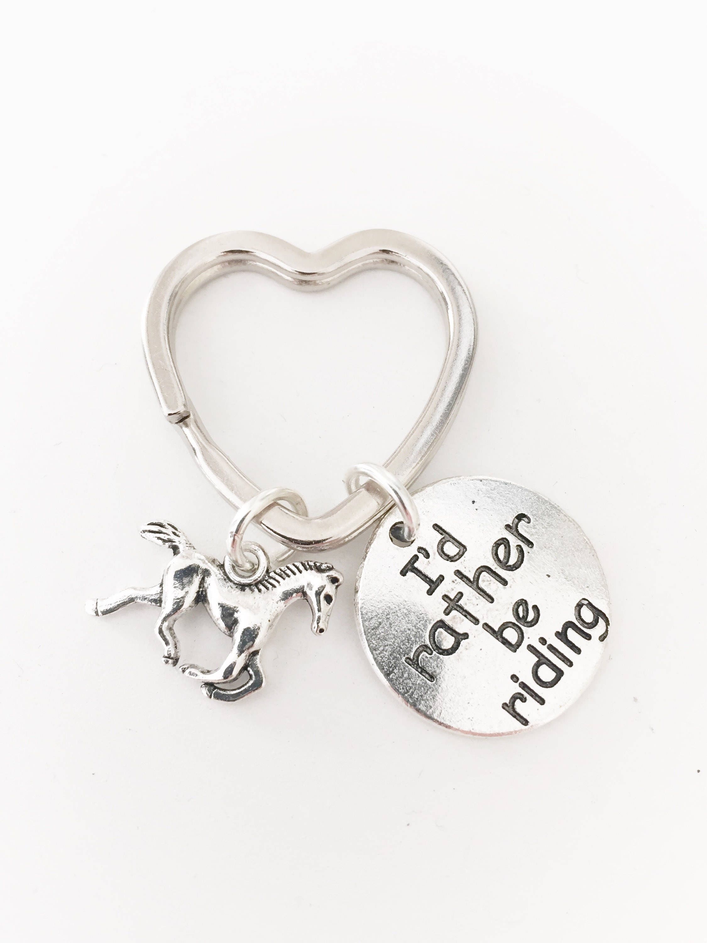 Horse Rider Keyring I'd rather be riding Horse Gift for | Etsy