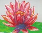 Lotus Flower Original Acrylic Painting Yoga Meditation small fine Art Wall 6"x6"
