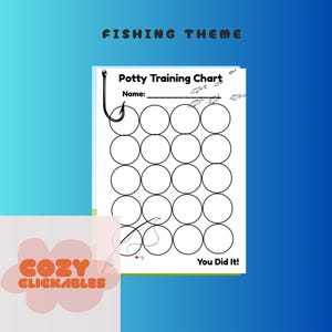 Potty Training Chart – Fishing Theme | Toddler Toilet Training Tracker | Printable Reward Chart | Boys Potty Chart PDF Download