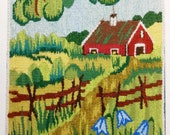 Grandma 39 s Croft. Swedish handwoven multicolor Flemish weaving art tapestry. Finished. Wall art. Wall hanging. Excellently woolwork
