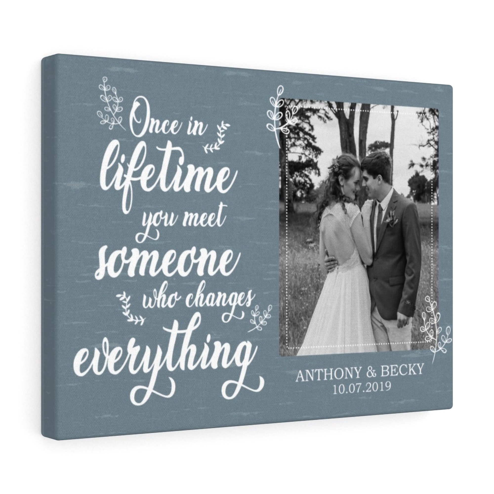 Custom Couple Love Quote Photo Print, Wedding Photo Gift, First ...